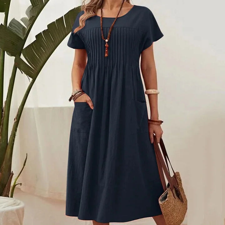 Deborah | Women's Casual Midi Dress-Metro Lane Plaza