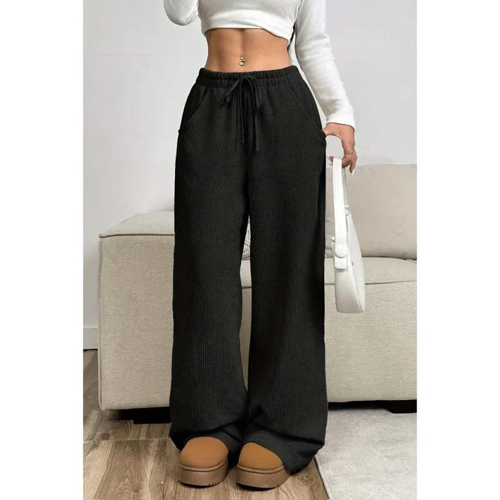 Autumn/Winter | Women's High-Waisted Relaxed Fit Corduroy Pants-Metro Lane Plaza