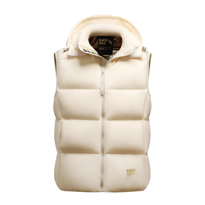 Warme doorgestikte bodywarmer met dons voor heren – katoenmix voor het herfstseizoen