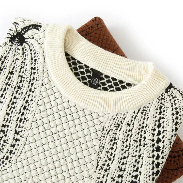 Maglione da uomo in maglia fantasia