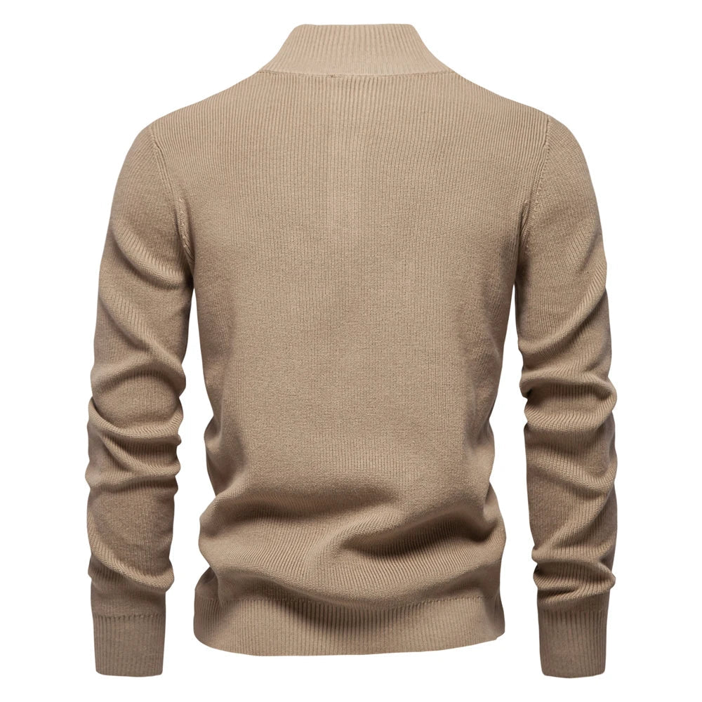 Maglione da uomo in maglia a girocollo con dettagli di bottoni