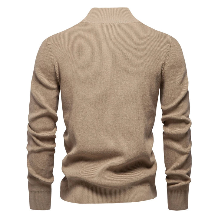 Maglione da uomo in maglia a girocollo con dettagli di bottoni