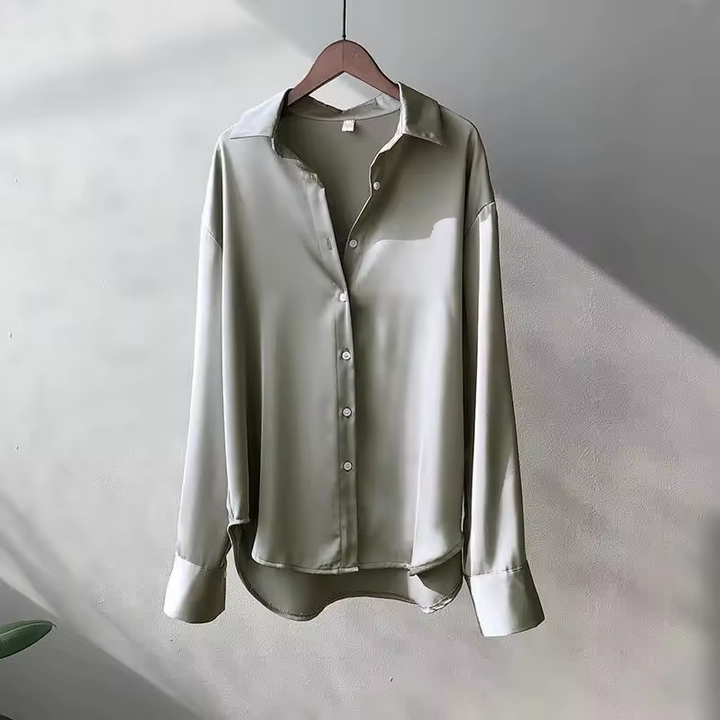 Women's Elegant Silk Blouse - Luxurious Comfort and Style-Metro Lane Plaza