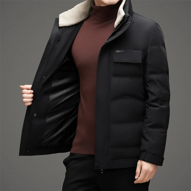 Men's Down Jacket - Stylish and Warm Winter Outerwear-Metro Lane Plaza
