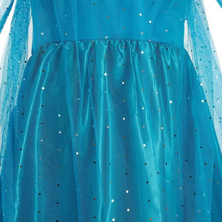 Halloween-Prinzessinnenkleid für Mädchen mit langem Umhang