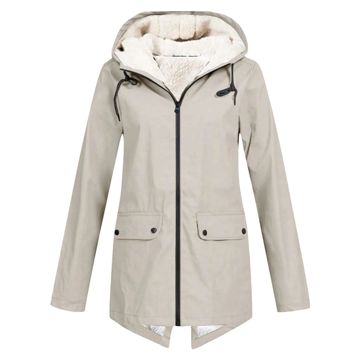 Women's Waterproof Trench Coat with Hood-Metro Lane Plaza