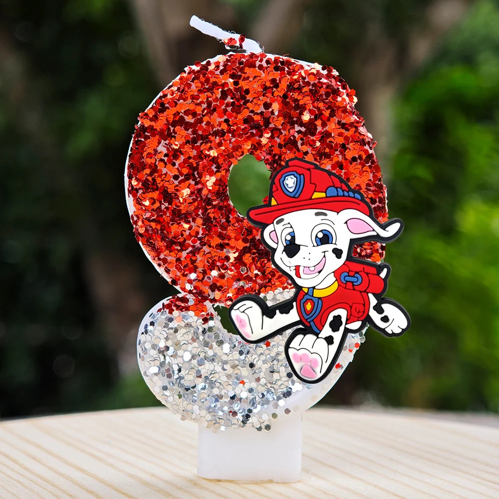 Vela con números del 0 al 9 para decorar tartas de cumpleaños de personajes de dibujos animados