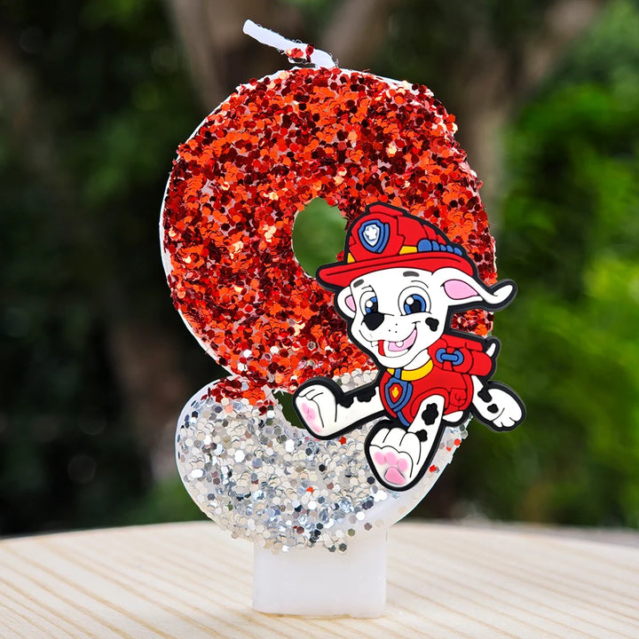 Vela con números del 0 al 9 para decorar tartas de cumpleaños de personajes de dibujos animados