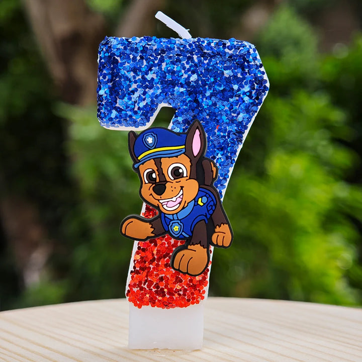 Vela con números del 0 al 9 para decorar tartas de cumpleaños de personajes de dibujos animados
