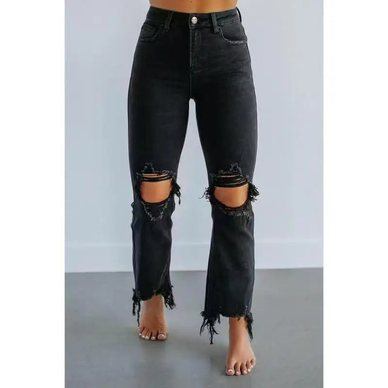 Hannah | Women's Ripped Skinny Jeans-Metro Lane Plaza