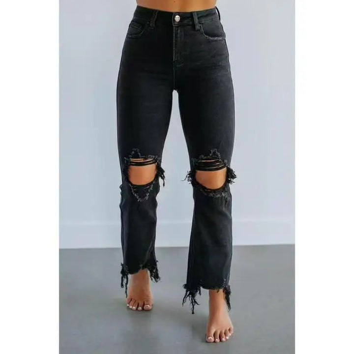 Hannah | Women's Ripped Skinny Jeans-Metro Lane Plaza
