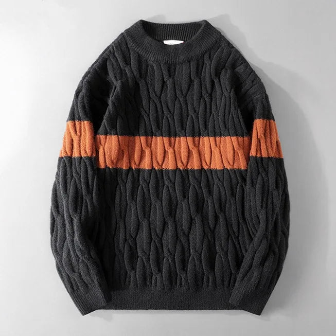 Pull en maille homme à blocs de couleurs