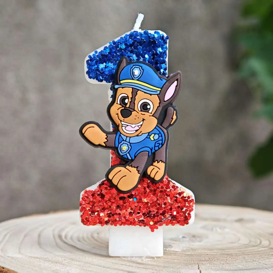 Vela con números del 0 al 9 para decorar tartas de cumpleaños de personajes de dibujos animados