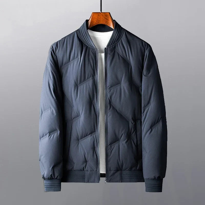 Men's Quilted Bomber Jacket-Metro Lane Plaza