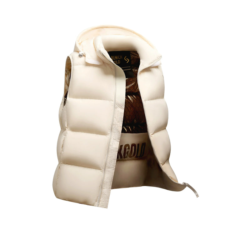 Warme doorgestikte bodywarmer met dons voor heren – katoenmix voor het herfstseizoen