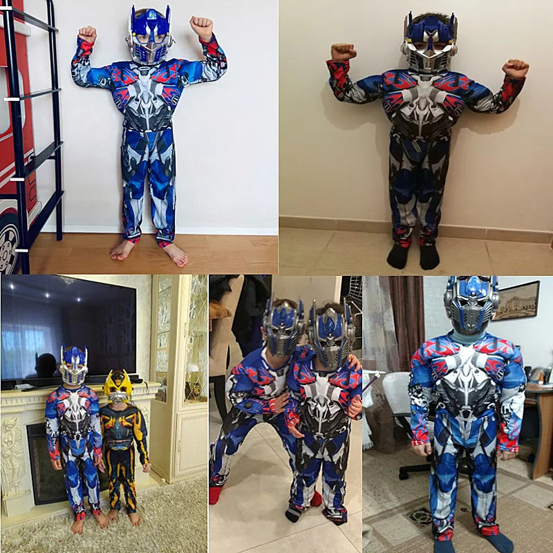 Muskeltransformer-kostume til børn, polstret karakterkostume