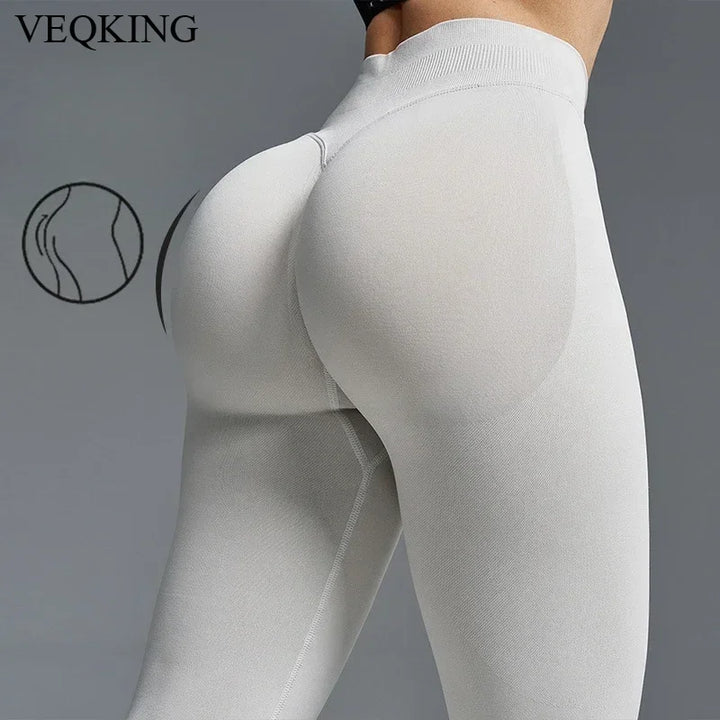 Sømløse push-up-yogaleggings med lav talje til kvinder til fitness