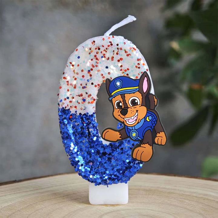 Vela con números del 0 al 9 para decorar tartas de cumpleaños de personajes de dibujos animados