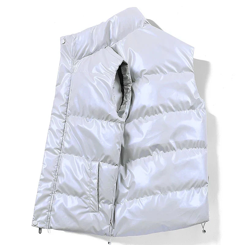Chaleco acolchado de plumón cálido para hombre - Con aislamiento para disfrutar del invierno