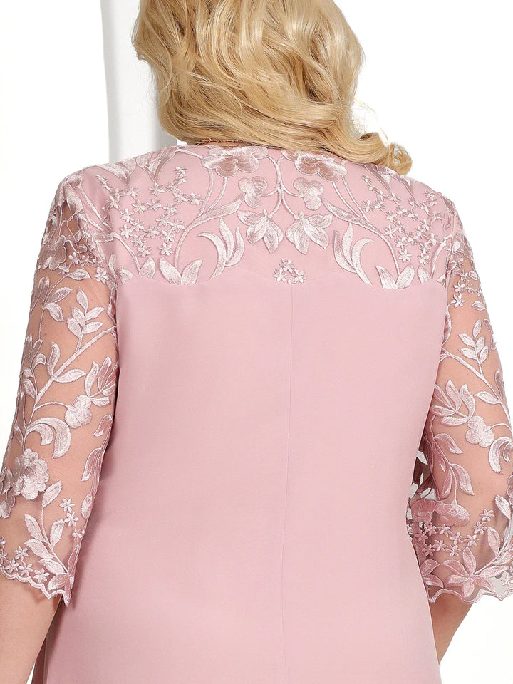 Theresa | Women's Plus Size Embroidered Banquet Dress-Metro Lane Plaza