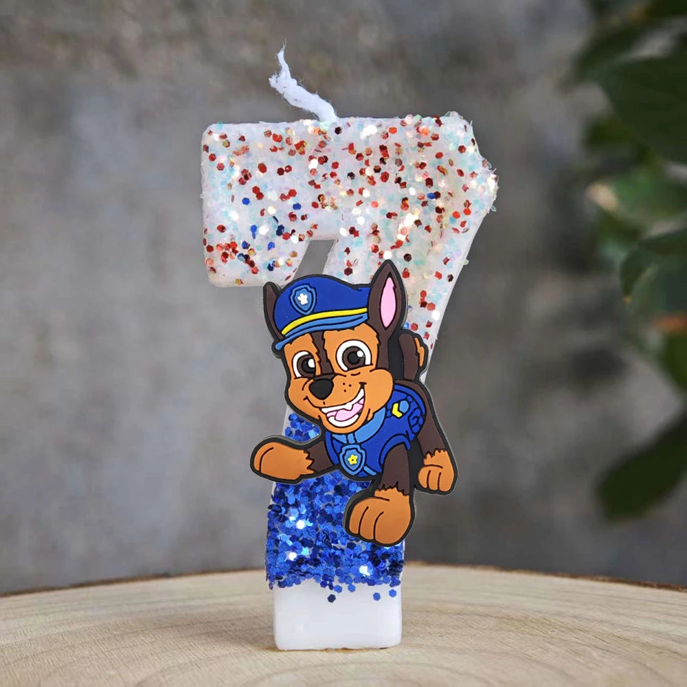 Vela con números del 0 al 9 para decorar tartas de cumpleaños de personajes de dibujos animados