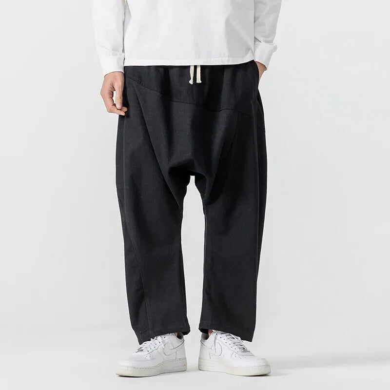 Men's Drop Crotch Pants - Stylish & Comfortable-Metro Lane Plaza