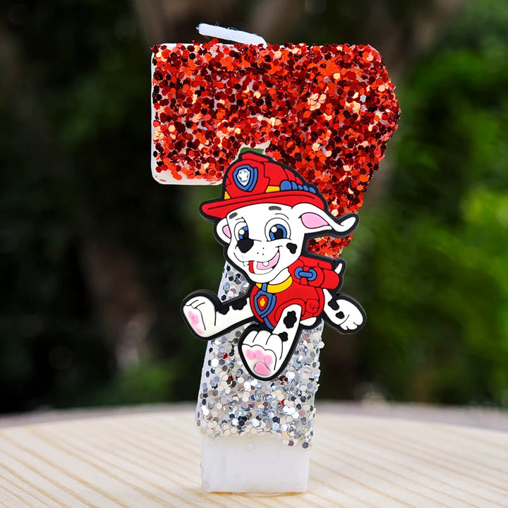 Vela con números del 0 al 9 para decorar tartas de cumpleaños de personajes de dibujos animados