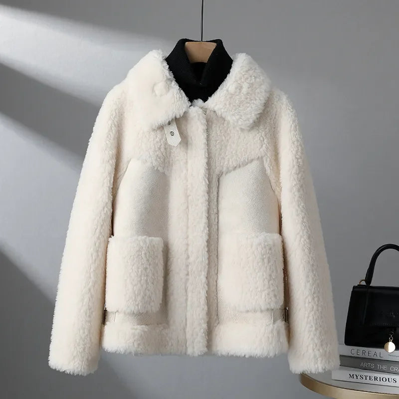 Women's Cozy Sherpa Jacket-Metro Lane Plaza