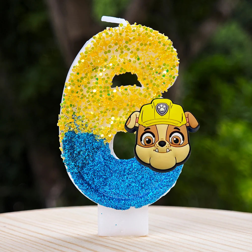 Vela con números del 0 al 9 para decorar tartas de cumpleaños de personajes de dibujos animados
