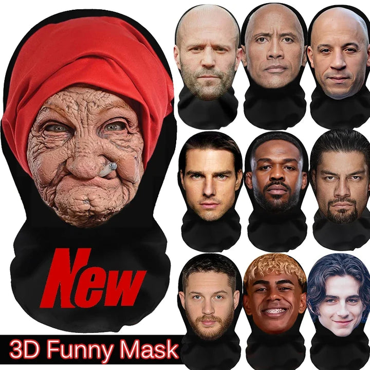 Máscara realista de cosplay para o Halloween | adereço assustador de fantasia e disfarce