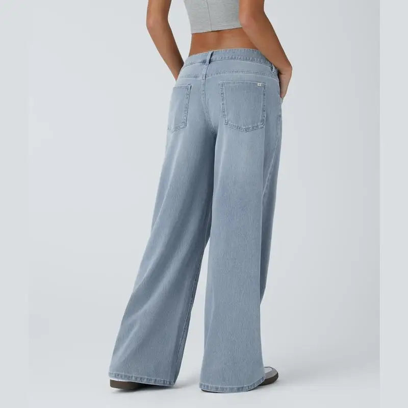 Serenity | Women's Baggy Wide-Leg Jeans-Metro Lane Plaza