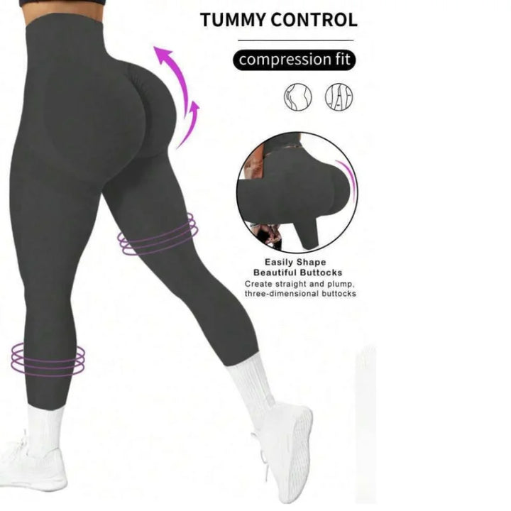 Women's High Waist Seamless Yoga Leggings with Tummy Control