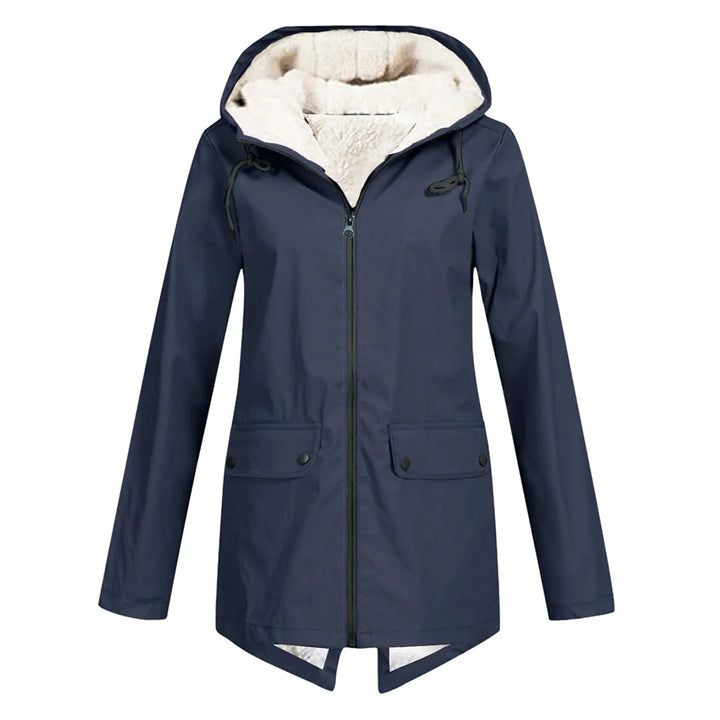 Women's Waterproof Trench Coat with Hood-Metro Lane Plaza