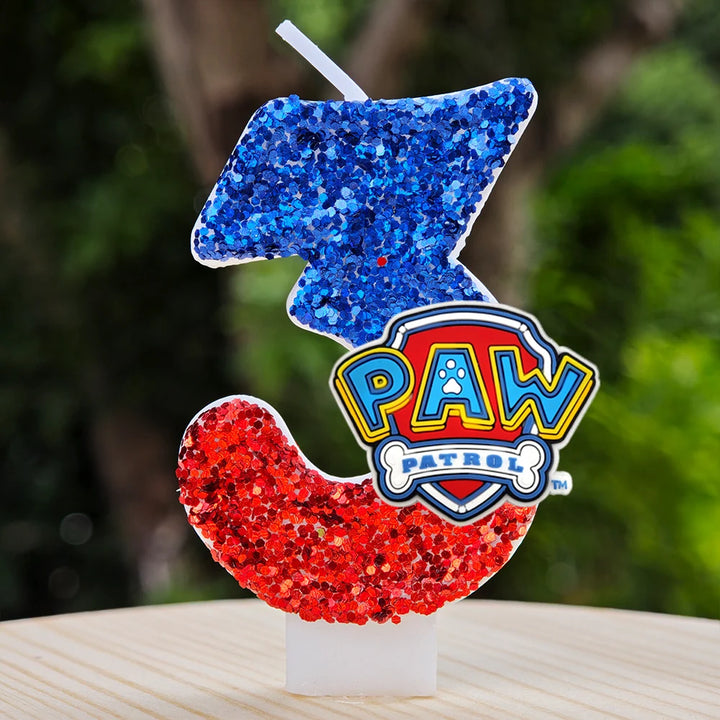 Vela con números del 0 al 9 para decorar tartas de cumpleaños de personajes de dibujos animados