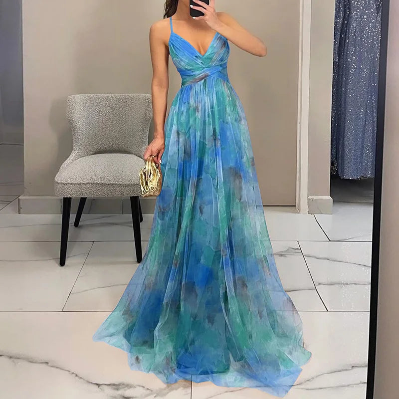 Ruby | Women's Floral Maxi Dress - Elegant Summer Style-Metro Lane Plaza