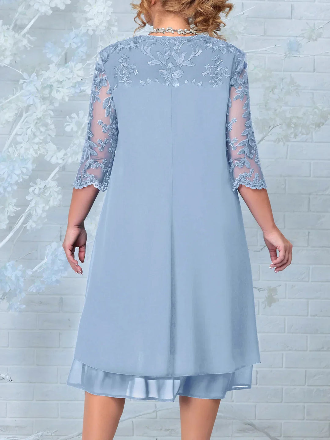 Theresa | Women's Plus Size Embroidered Banquet Dress-Metro Lane Plaza