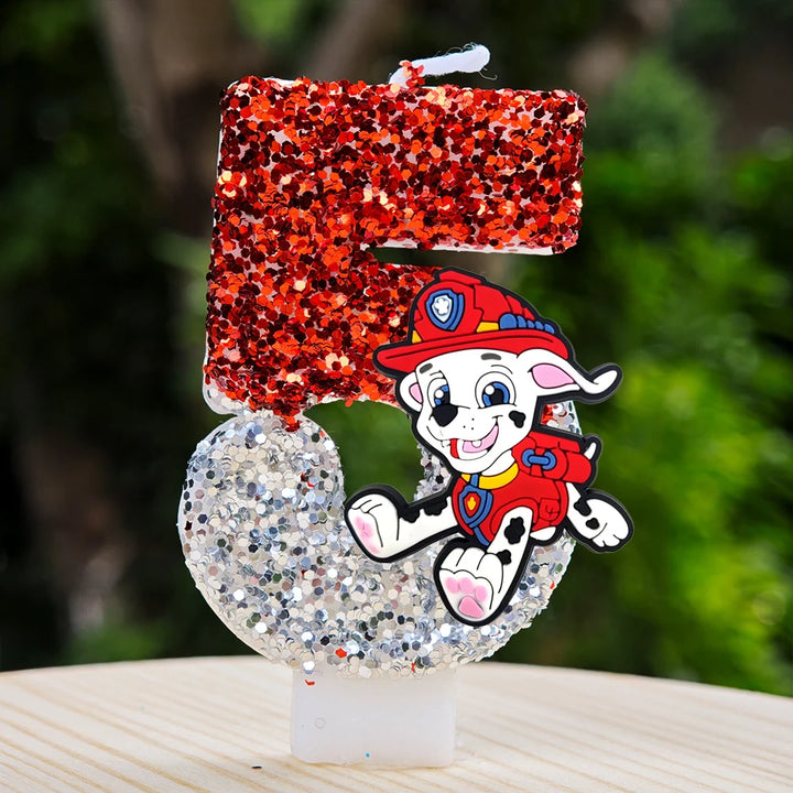 Vela con números del 0 al 9 para decorar tartas de cumpleaños de personajes de dibujos animados