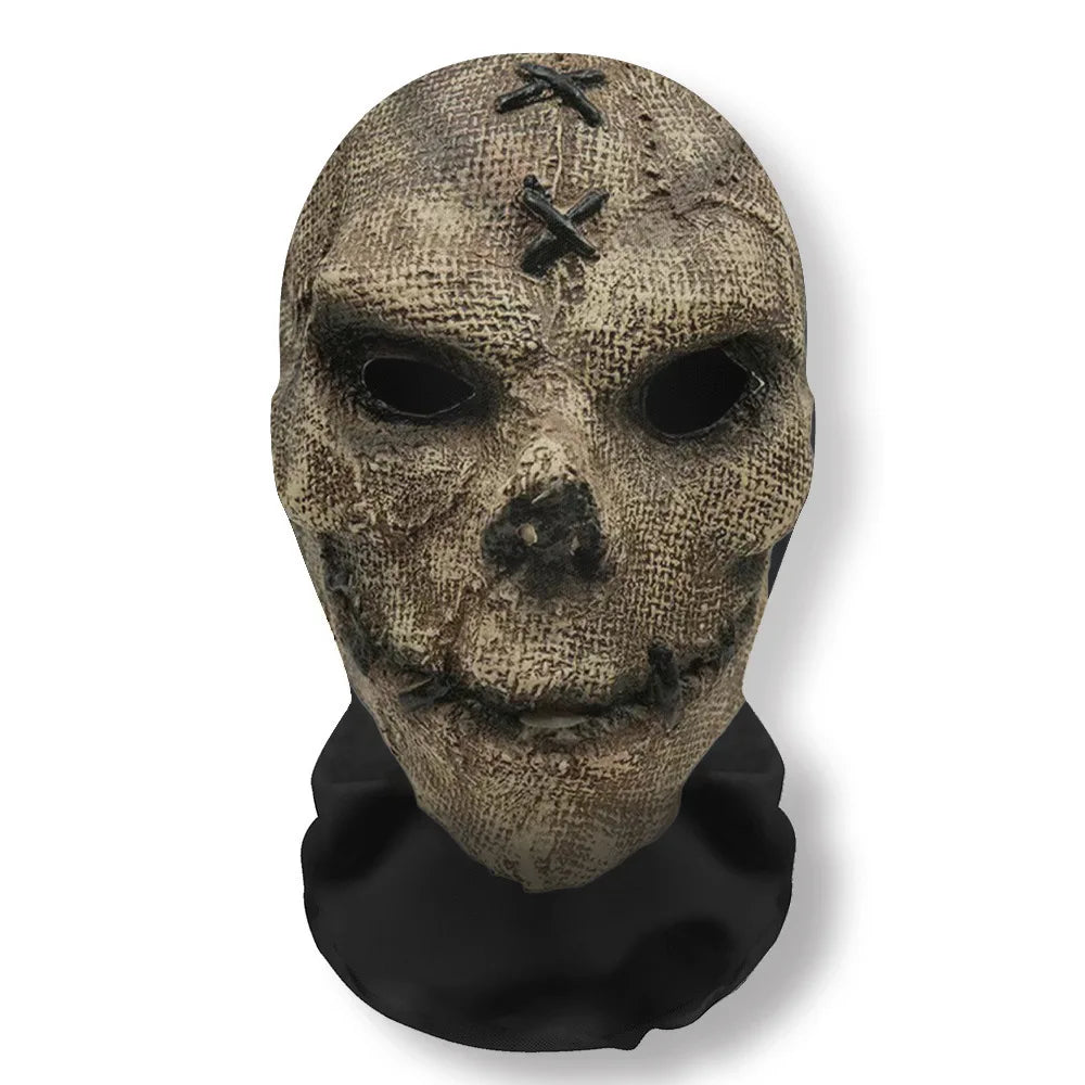 Máscara 3D de Ghost Face para o Halloween, acessório de fantasia com malha elástica e cobertura integral da cabeça em forma de caveira