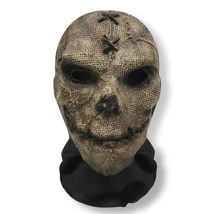 Máscara 3D de Ghost Face para o Halloween, acessório de fantasia com malha elástica e cobertura integral da cabeça em forma de caveira