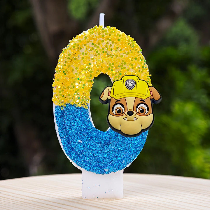 Vela con números del 0 al 9 para decorar tartas de cumpleaños de personajes de dibujos animados