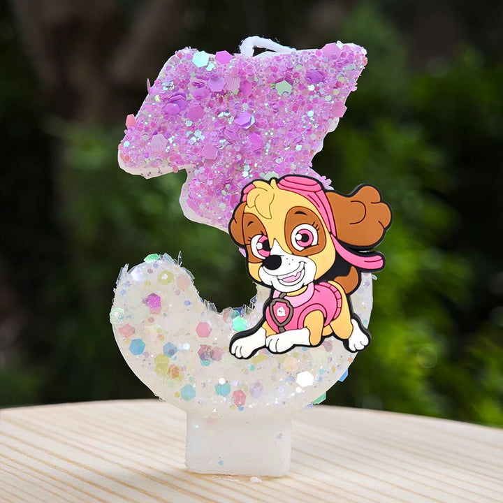 Vela con números del 0 al 9 para decorar tartas de cumpleaños de personajes de dibujos animados