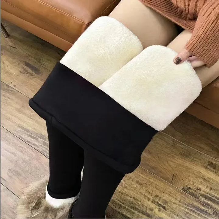 Women's High Waist Thermal Fleece Leggings for Winter Comfort