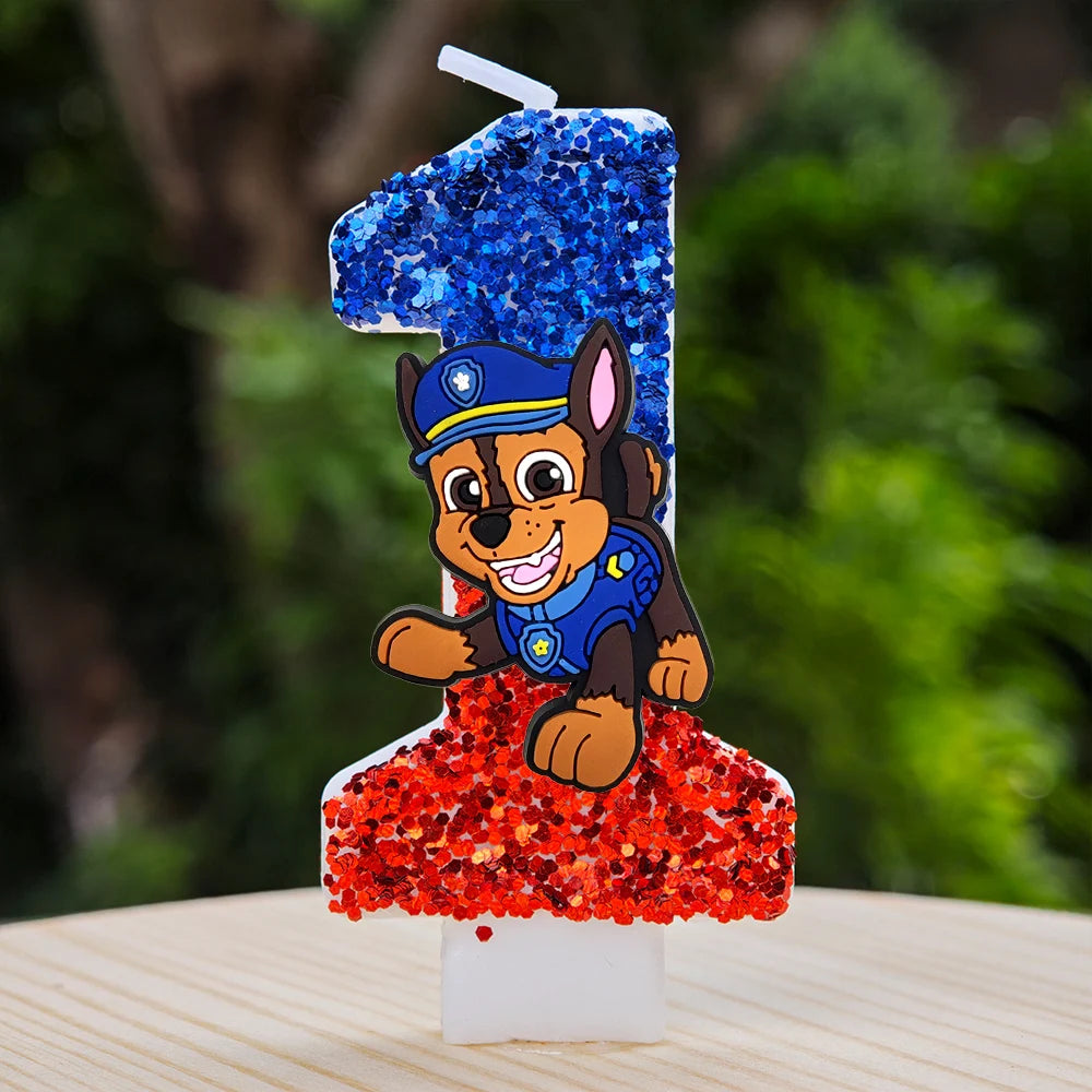 Vela con números del 0 al 9 para decorar tartas de cumpleaños de personajes de dibujos animados