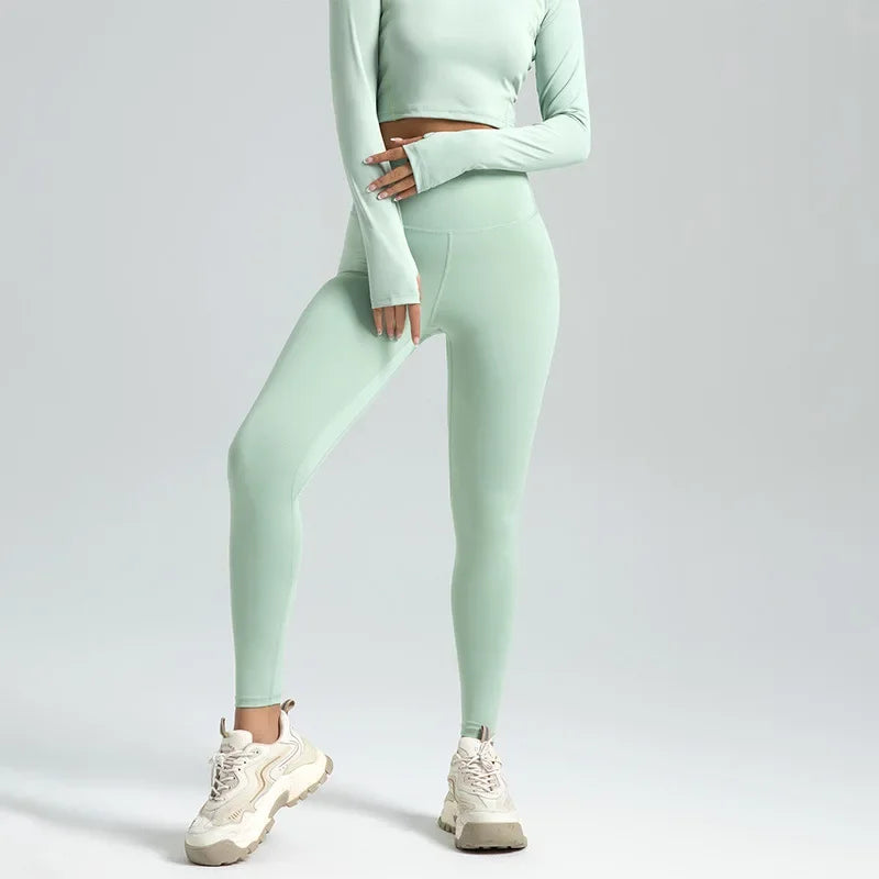 Sømløse Y2K-leggings til kvinder med høj talje og løftende effekt på bagdelen