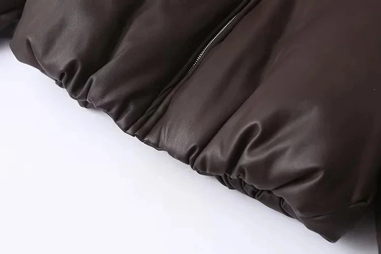 Bonita | Women's Oversized Vegan Leather Jacket-Metro Lane Plaza