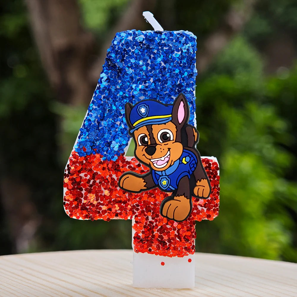 Vela con números del 0 al 9 para decorar tartas de cumpleaños de personajes de dibujos animados