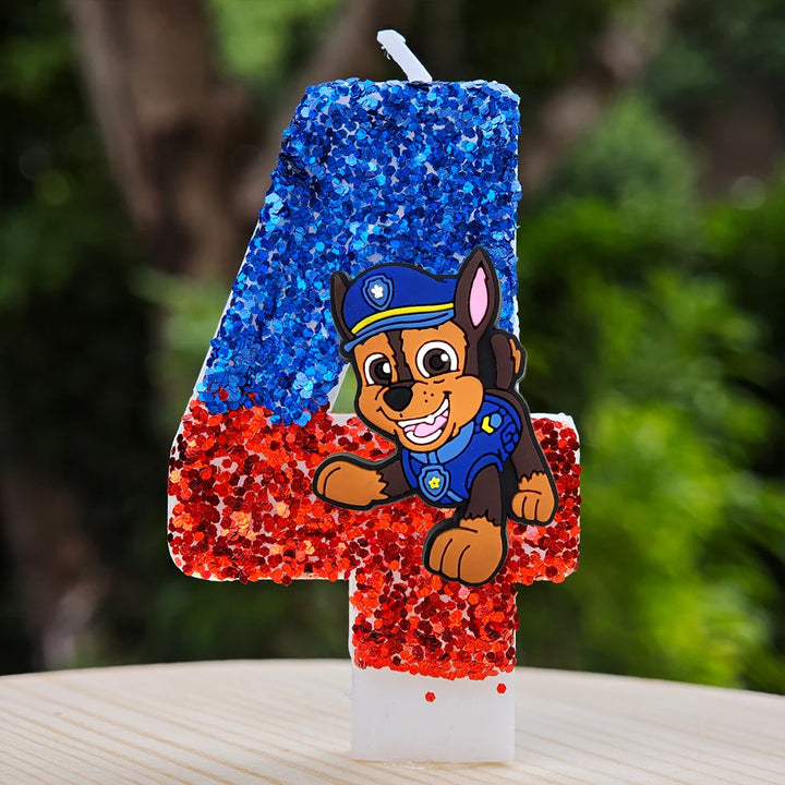 Vela con números del 0 al 9 para decorar tartas de cumpleaños de personajes de dibujos animados