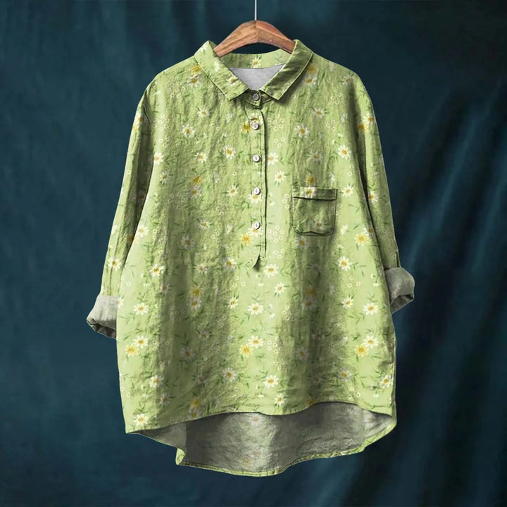 Scarlett | Women's Botanical Print Shirt-Metro Lane Plaza