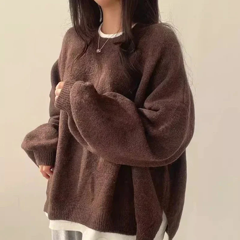 Oversized striksweater til kvinder