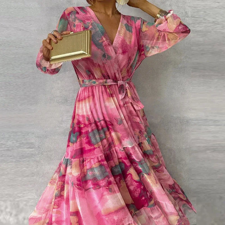 Valentina | Elegant Floral Handmade Women's Dress-Metro Lane Plaza